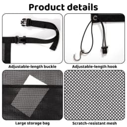 Car Pet Isolation Net Rear Isolation Barrier Thickened Protective Net and Anti Grab Safety Fence Car Seat Storage Bag