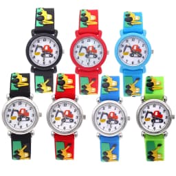 Children's Wristwatch Clock - Soft Silicone Cartoon Kid Watch for Boys 1-15 Years Old Holiday Gift Ideas