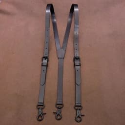 2*130cm Vintage Leather Suspenders Men 3-Hook Y-Back Black Adjustable Strap Braces Men Suspenders Pants Braces Man
