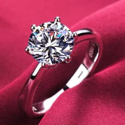 With Certificate Luxury 18K White Gold Rings,100% Solid Silver 925 Ring, High Quality Zirconia Diamond Wedding Band for Women