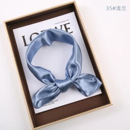 Solid-color Square Scarf single-color Imitation Silk Small Square Plain Glossy Satin Color Tween Performance Silk Scarf SJ19