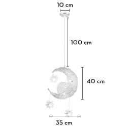 Modern Creative Pendant Light Moon Star Suspension Kids Bedroom Hanging Lamp Christmas Decorations For Home Fixture Lighting LED