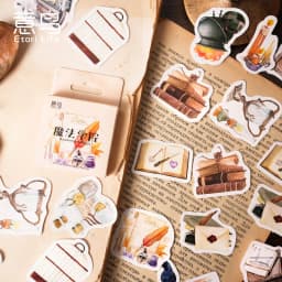46Pcs Flower Envelope & Letter Stickers per Box for Junk Journal Diary Planner Scrapbooking Decorative DIY Craft