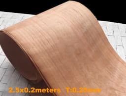 0.2-0.25mm Natural Thin Wood Veneer Roll White Oak Black Walnut Ebony Furniture Decorative Surface Board Panel Veener