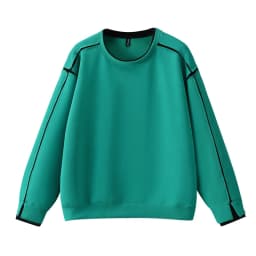 New Arrivals for Spring  Autumn Street Style Plus Size Men Color-Block Crewneck Long-Sleeve Loose Fake Two-Piece Top170kg10XL
