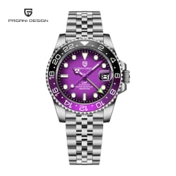 New 1662 PAGANI DESIGN GMT Automatic Watch 40mm Men's Wristwatch Top Brand 100M Waterproof Mechanical Wristwatches for Men Cloc