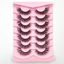 New 7 Pairs of Thick, 3D Simulation Mink Fur Fake Eyelashes Short, Dramatic Fake Eyelashes Wholesale Full Line Fake Eyelash Make