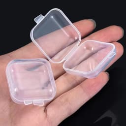 5-50PCS Mini Plastic Storage Box Transparent Jewelry Storage Box Container Portable Earring Ring Earplugs Packaging Storage Case