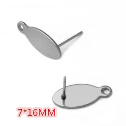20pcs 316L Stainless Steel Geometric Earring Stud Earring Posts Connector Fashion Styles DIY Jewelry Making Findings Accessories