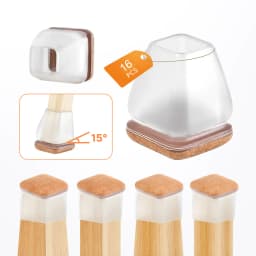 16PCS Chair Leg Floor Protectors with Thick Wrap Felt Pads Silicone Furniture Foot Cover Table Feet Protect Floors