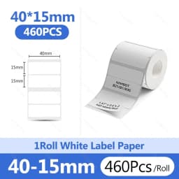 Niimbot 1Roll B1 White Sticker Paper Waterproof Adhesive Label White Anti-Oil For B1 B21 Mini Portable Thermal Printer Tape