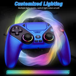 RGB Light Wireless Controller For PS5/PlayStation 5/Pro/Slim/PC Hall Effect Gamepad W/Marco/Turbo NO Drift Game Control Joystick
