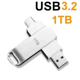 Lenovo USB3.2 USB Flash Drive 16TB OTG Pen Drive High Speed Type-C Flash Disk Real Capacity Metal Pendrive For Phone Computer