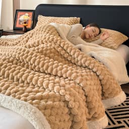 Thick Turtle Velvet Warm Autumn Winter Blankets for Bed Fluffy Soft Double Layer Plush Blanket Grade A Sherpa Fleece Sofa Throw