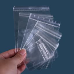 20pcs/lot Transparent PVC Self Sealing Plastic Bags Clear Zip Lock Pouches Jewelry Earrings Pendant Packaging Storage Bags