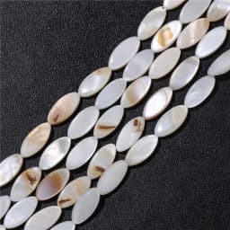 15X6mm Long Stripe Shell Beads Point Stick Mother of Pearl Shell Slice Loose Beads for DIY Making Jewelry Necklace Accessories