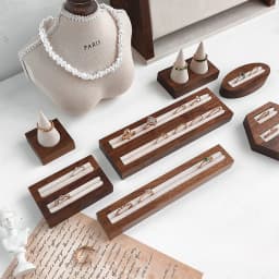 High End Walnut Ring Earring Display Rack, Simple Jewelry Storage Organizer Holder, Photography and Photography Display Stand