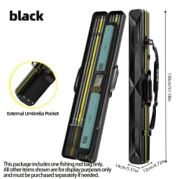 Hard Shell Fly Fishing Rod Bag | Large Capacity, Anti-Crush, Easy Clean, External Umbrella Pocket, Convertible Carry