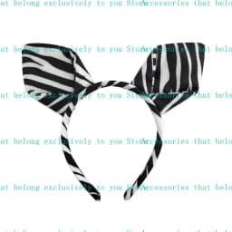 652F Halloween Zebras Ear Headbands Cosplay Zebras Ear Headwear Hairbands Headwear Halloween Hairbands Birthday Party