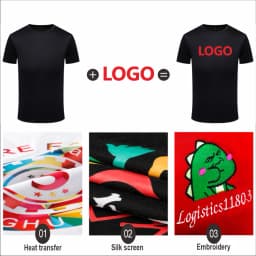 Summer Quick-drying T-shirt Custom Logo Breathable Sports Top Embroidery Personalized Logo Team Activity T-shirt Print Pattern