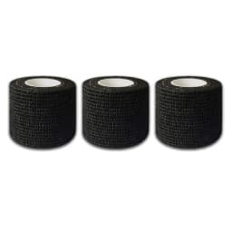 48/24/3PCS Black Tattoo Grip Cover Wraps Self-Adhesive Elastic Bandage Tape Breathable Strong Sports Tape Athletic Bandage Rolls