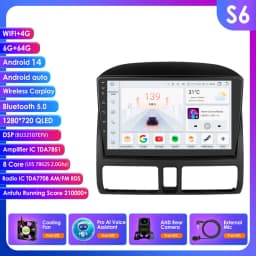 Car Intelligent Systems Carplay Android Auto Radio for Honda CR-V 2 CRV 2001-2006 AutoRadio Car Multimedia Player GPS Stereo DSP