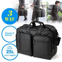 Large Capacitor Bag with Password 3WAY Handheld Double Shoulder Bapa Waterproof Business Nylon Notebook Bag