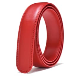3.0 3.5cm Men Women's Automatic Buckle Belt Strips Blue Red White Black Coffee Belt without Buckle PU Leather Belt No Buckle