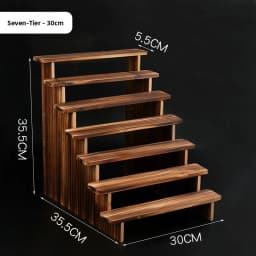 Pure Wood Display Stand Storage Rack Desktop Figurine Bubble Mat Doll Meat Green Plant Multi-layer Staircase Rack