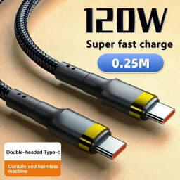 120W Fast Charge Cable PD Quick Charging High Quality USB C TO USB Type C Cable For iPhone Xiaomi 17 Plus Pro Max Samsung S24