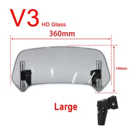 Universal Motorcycle Windshield Extension Adjustable Spoiler Clamp-On Windscreen Deflector For BMW KAWASAKI YAMAHA HONDA SUZUKI