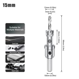 1pc 12-160mm TCT Carbide Hole Saw Drill Bit Hole Saw Cutter For Stainless Steel Metal Alloy Drilling