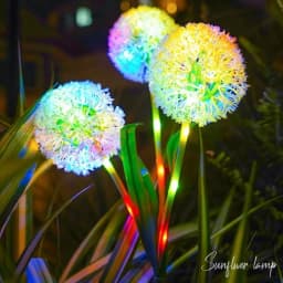 1PC/2PC LED Solar Dandelion Flower Lamp Solar Courtyard Light Waterproof For Courtyard Paths Terraces Garden Decoration