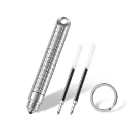 Necklace Pendant Mini Titanium Portable Signature Pen EDC Portable Keychain Pen Travel Metal Ballpoint Pen Break Windows Tool