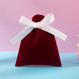 50Pcs Jewelry Thick Velvet Drawstring Bag Ribbon Bowknot Pouch Cosmetic Keychain Watch Bracelet Wedding Candy Sunglasses Storage