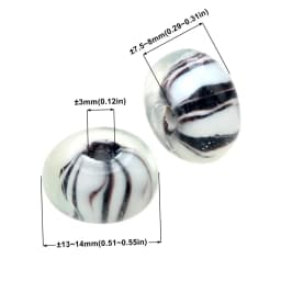 Black Color Series 2/4/6PCS/LOT Mixed Style Handmade Lampwork Glass Beads For Crafts Charm Bracelets/Earring DIY Jewelry Making