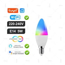 Tuya E27 GU10 E14 Smart Bulb Bluetooth WiFi Zigbee Dimmable Smart LED Lamp RGBCW LED Light Bulb Work With Alexa Google Assistant