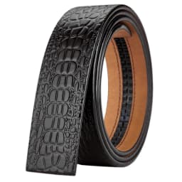 Leather material waistband. Single belt, crocodile pattern belt, casual waist belt, 3.5cm belt