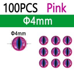 100pcs Holographic 3D Epoxy Fish Eyes Dragon Eyes For Baitfish Streamer Saltwater Fly Jig Baits Fishing Lure Making 3mm~12mm