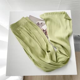 Summer Thin Loose Wide-leg Pants Women's Ice Silk Casual Pants Elegant Elastic Waist Straight Trousers Lady Sport Pants