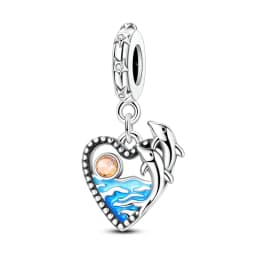 Boutique Unique 925 Sterling Silver Stars & Moon Dream Catcher Dreamy Blue Dangle Charm Fit Original Bracelet Fashion Jewelry