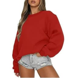 Spring Autumn Women's sweatshirt daily Casual Pullover Solid Color Sportswear comfort O-Neck Tops Loose long sleeve sweatshirt