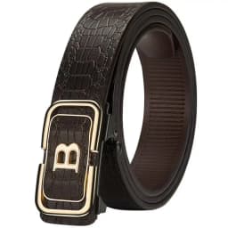 Fashionable Men's Crocodile Pattern Automatic Buckle Belt With Men's Jeans Casual Belt Trendy Men's Business Design Belt