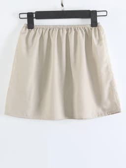 [EAM] High Elastic Waist Champagne Glossy Ruffles Irregular Half-body Skirt Women Fashion Tide New Spring Autumn 2026 1DJ0349