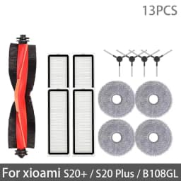 Robot Vacuum Cleaner Accessories Kit For Xiaomi S20+ S20 Plus B108GL, Main Side Brush Filter Mop Cloths Replacement Spare Parts