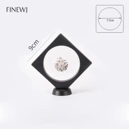 3D Floating Picture Frame Jewelry Display Shadow Box Stand Rack Coin Ring Pendant Holder Protection Gems Stone Presentation Case