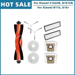 Compatible For Xiaomi Mijia Omni 2 C102CN, B101CN, B116, X10+, X20+ Replacement Parts Accessories Main Side Brush Filter Mop Bag