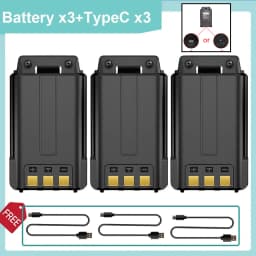 Baofeng UV-5R 3800mAh Battery Thicker Original Enlarge USB C UV-5R BF-F8HP UV-5RE UV-5X3 Walkie Talkie Li-ion Extended Battery