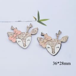 10Pcs Cartoon Animal Fox Cat Leopard Deer Applique for DIY Clothes Hat Shoes Decor Patches Headwear Hair Clips Bow Accessories