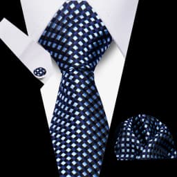 Men Business Tie Set Classic Plaid Dot Necktie Cufflinks Stripe Handkerchief For Wedding High Quality Formal Gravata Accessories